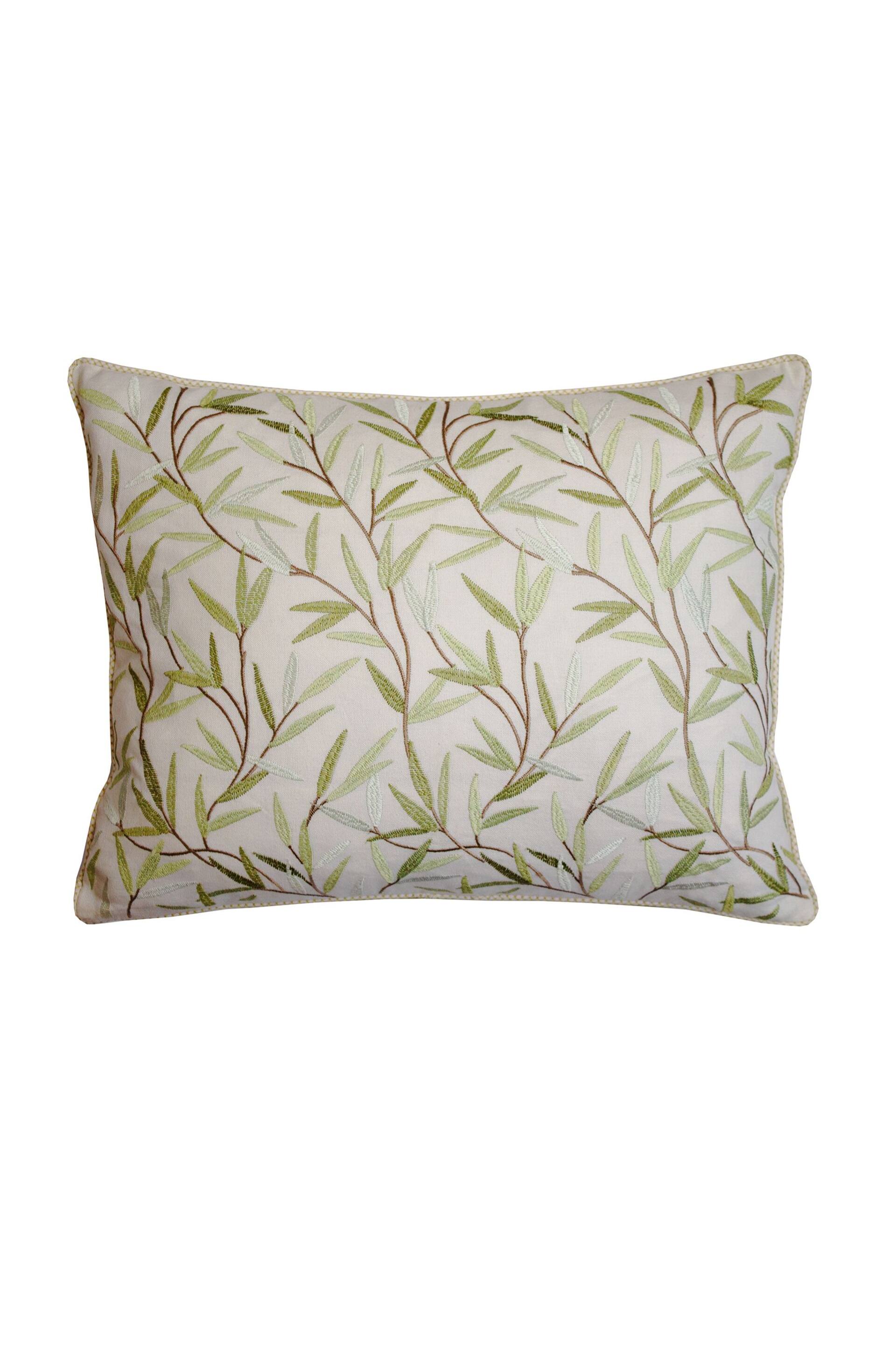 Laura Ashley Hedgerow Green Square Willow Leaf Hedgerow Cushion - Image 2 of 3