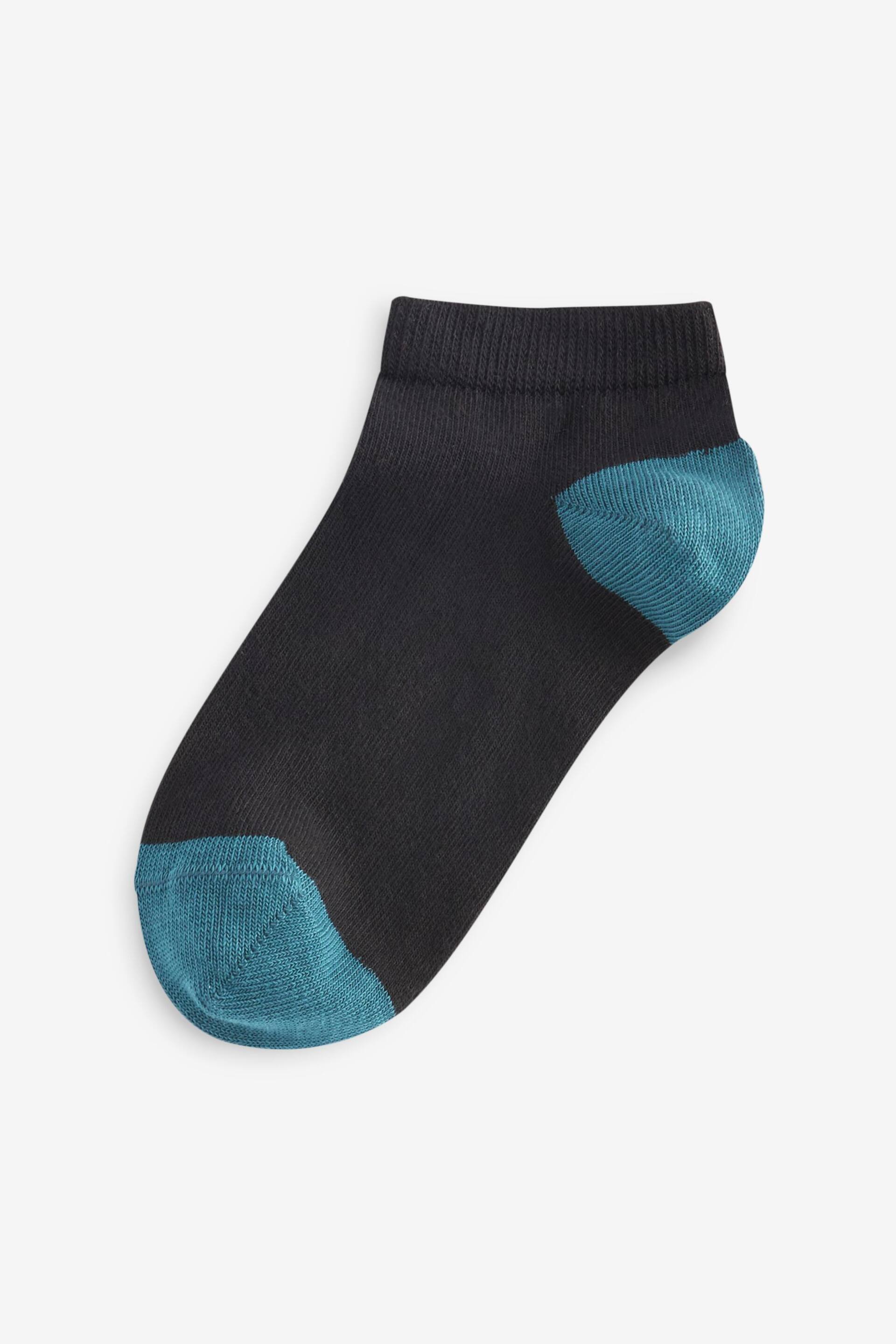 Colourblock Heel And Toe Trainer Socks 7 Pack - Image 2 of 8