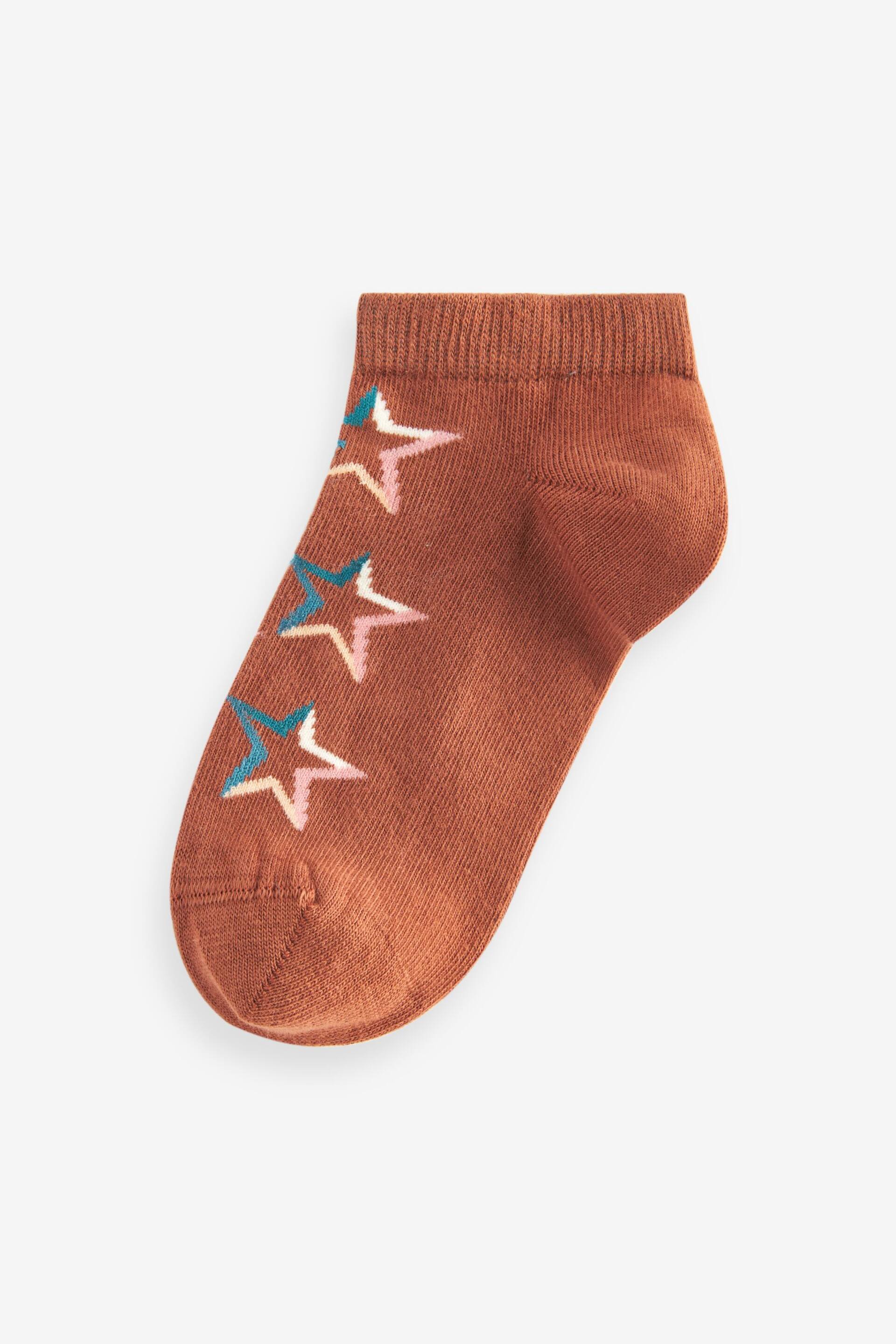 Tonal Stars Cotton Rich Trainer Socks 7 Pack - Image 5 of 8