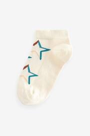 Tonal Stars Cotton Rich Trainer Socks 7 Pack - Image 8 of 8