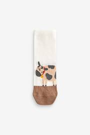 White Farm Animals Cotton Rich Trainers Socks 5 Pack - Image 3 of 6