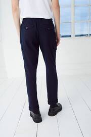 Navy Relaxed Tapered EDIT Twill Cargo Trousers - Image 3 of 9