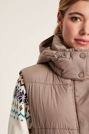 Joules Witham Silver Showerproof Padded Gilet With Hood - Image 5 of 7