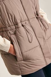 Joules Witham Silver Showerproof Padded Gilet With Hood - Image 6 of 7