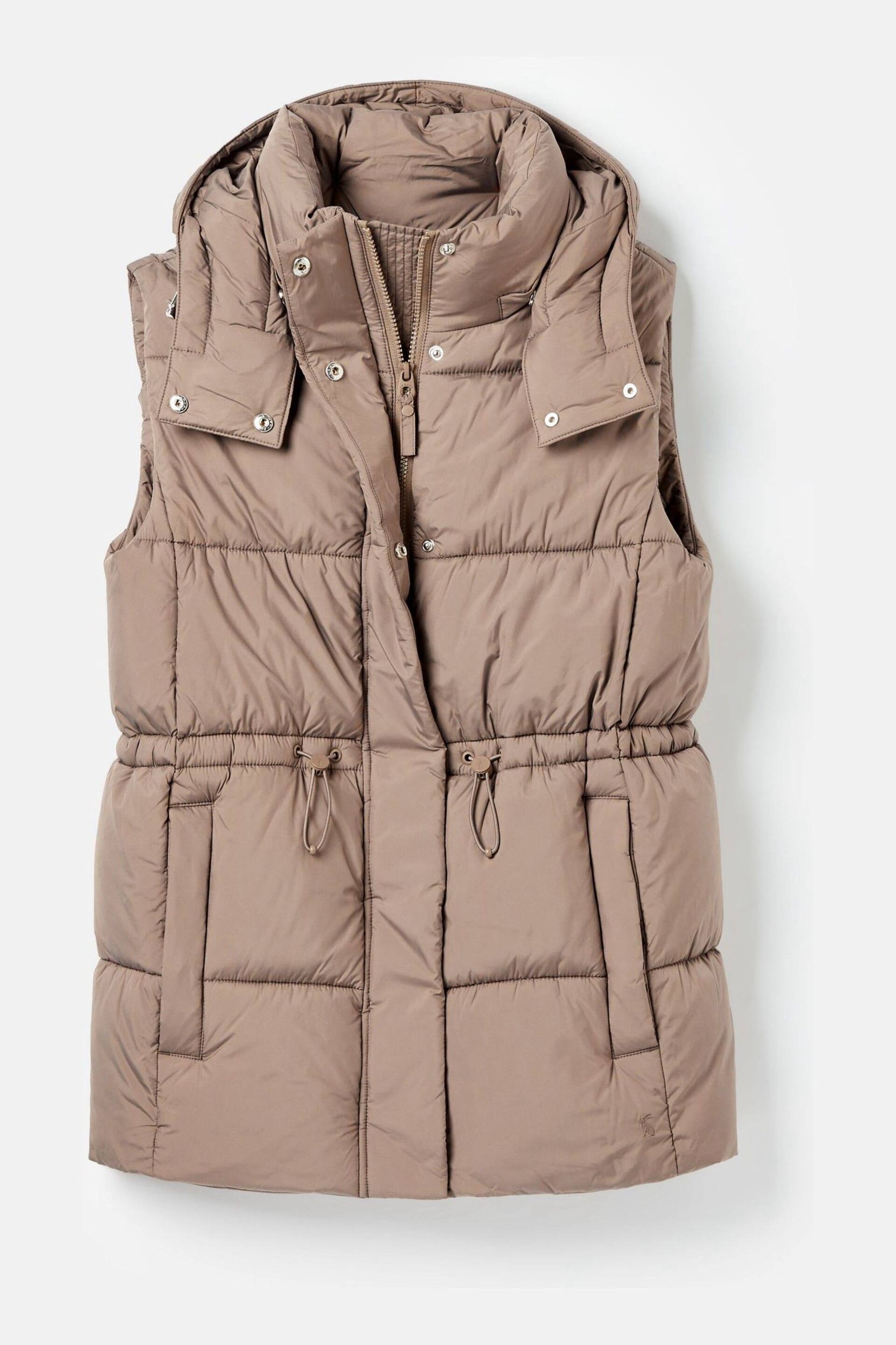 Joules Witham Silver Showerproof Padded Gilet With Hood - Image 7 of 7