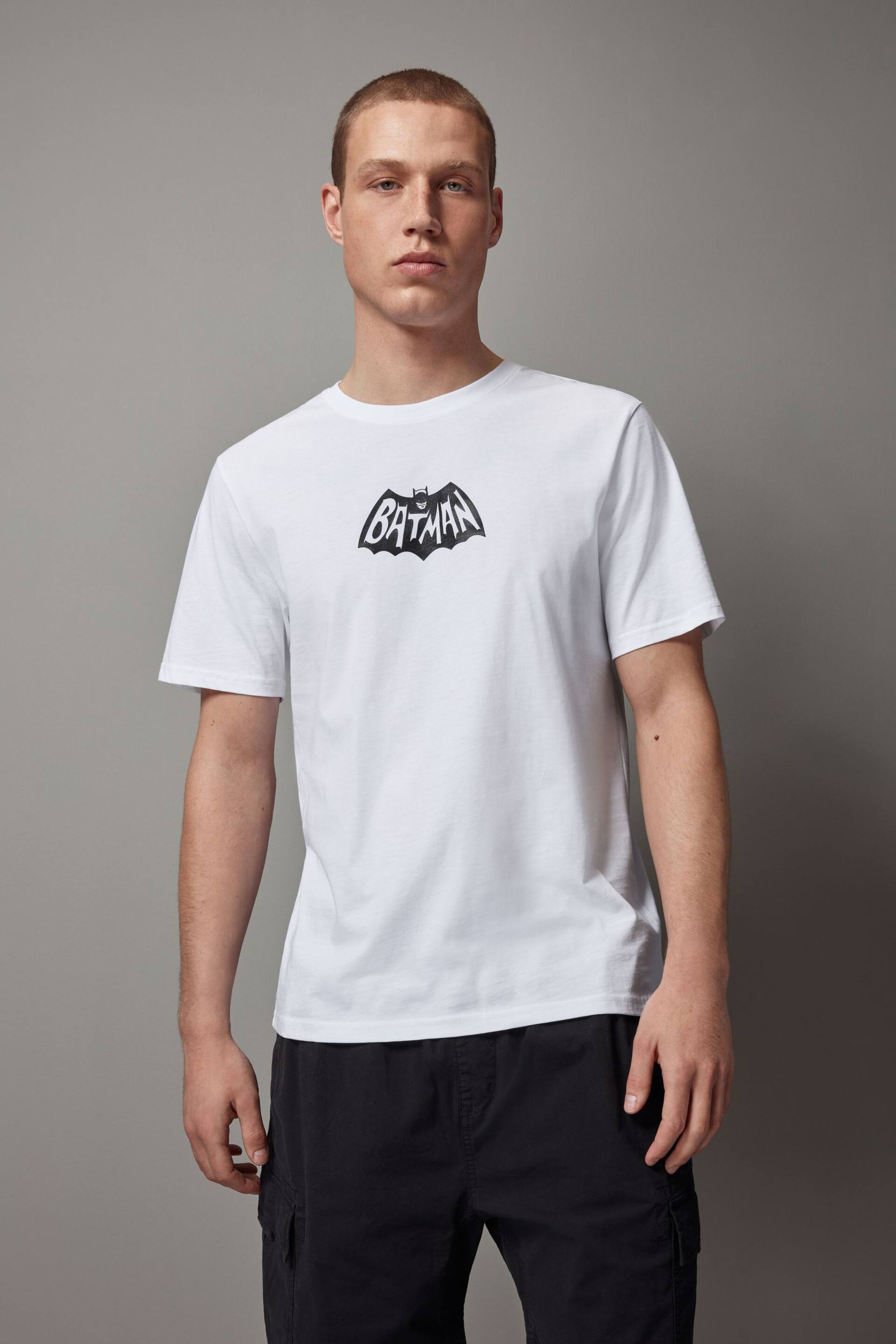 White Batman Licence T-Shirt - Image 3 of 3