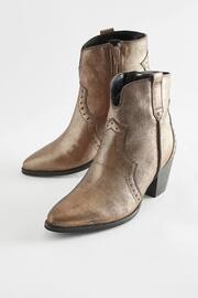 Metallic Extra Wide Fit Forever Comfort® Leather Cowboy/Western Boots - Image 3 of 5