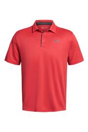 Under Armour Red/Grey Navy/Golf Tech Polo Shirt - Image 4 of 5
