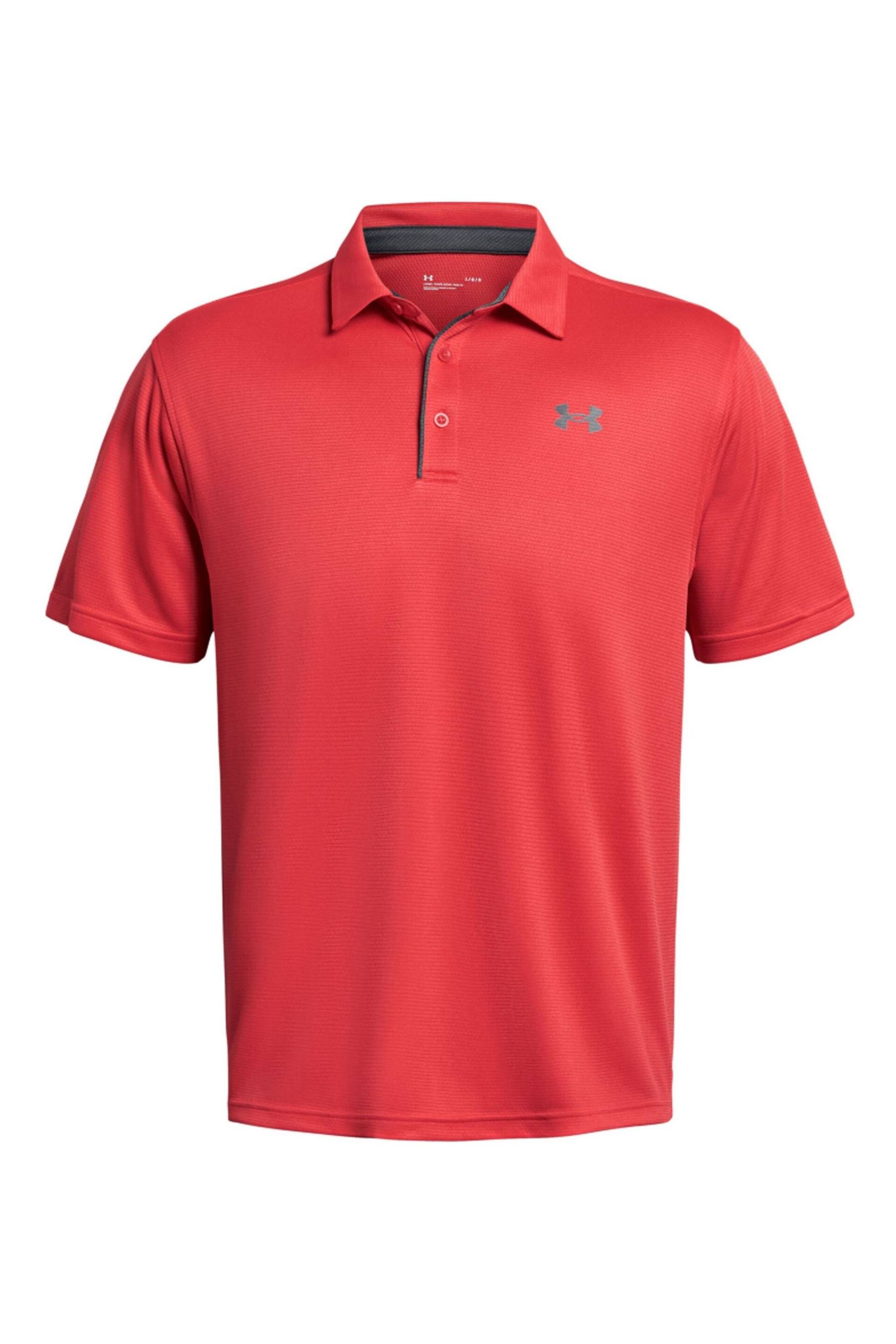 Under Armour Red/Grey Navy/Golf Tech Polo Shirt - Image 4 of 5