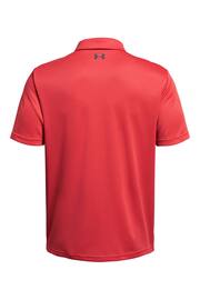 Under Armour Red/Grey Navy/Golf Tech Polo Shirt - Image 5 of 5