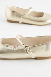 Gold Metallic Leather Mary Jane Occasion Shoes - Image 6 of 6