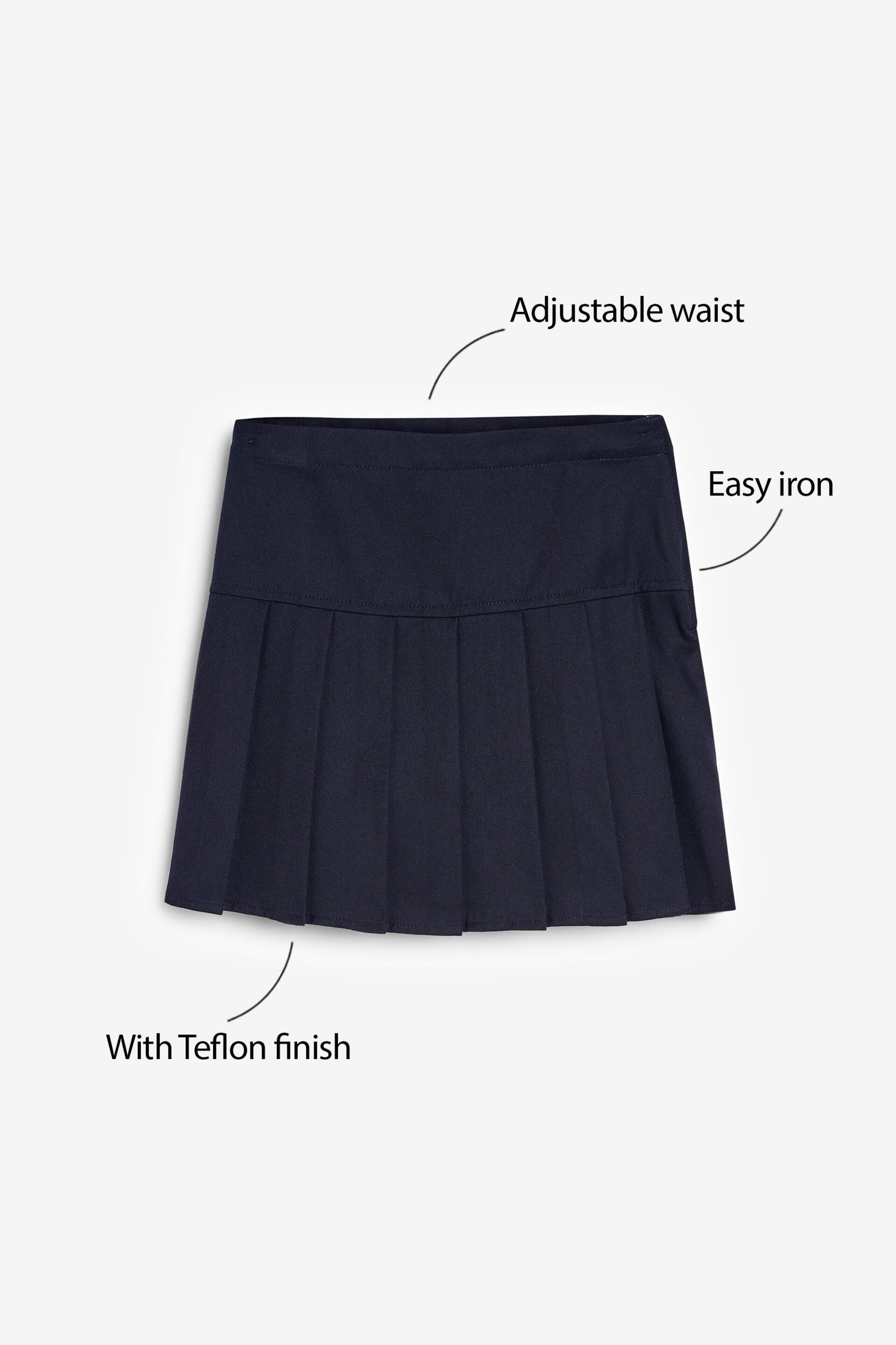 Grey Regular Waist Pleat Skirts 2 Pack (3-16yrs) - Image 3 of 4