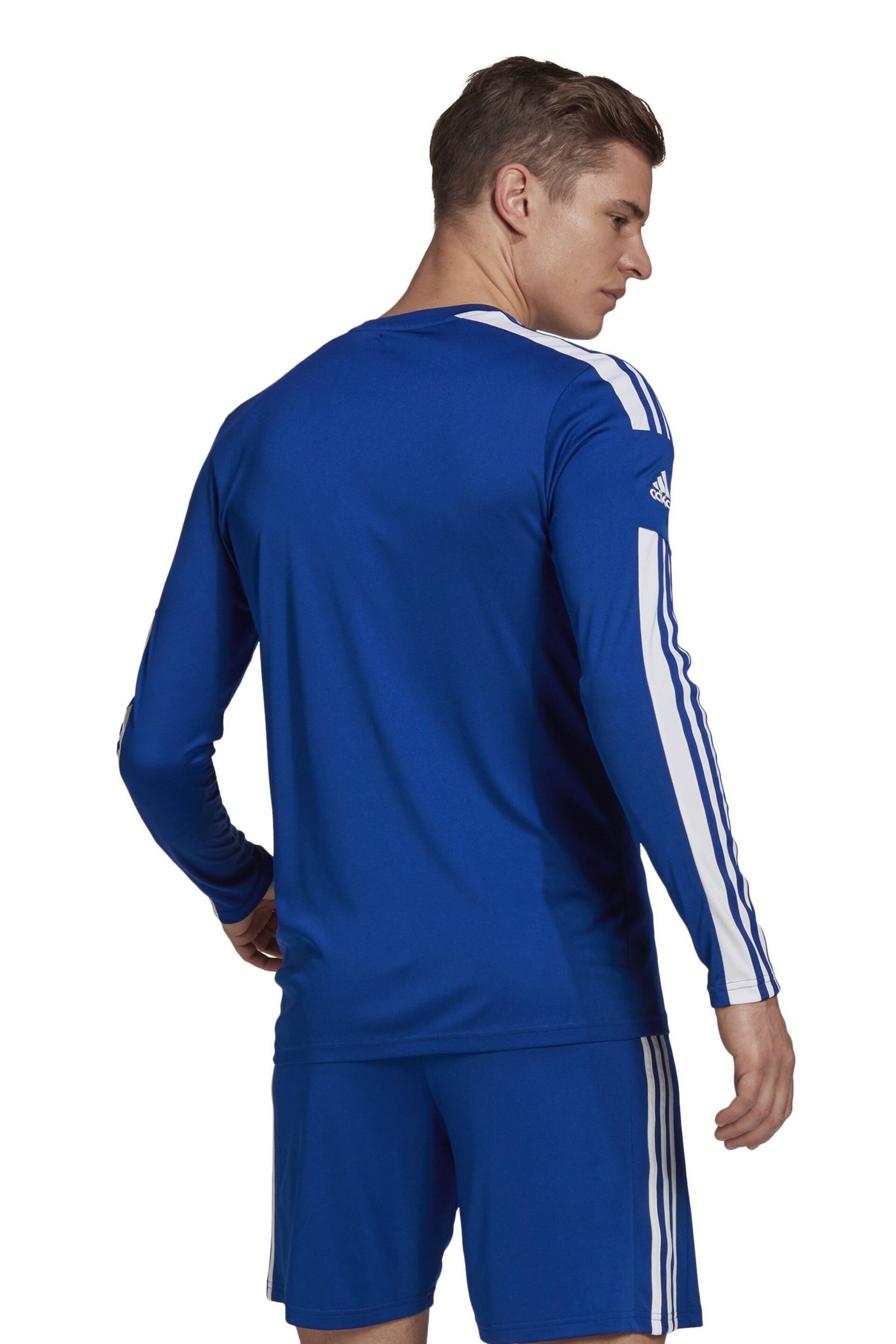adidas Blue Football Squadra Long Sleeve T-Shirt - Image 2 of 7