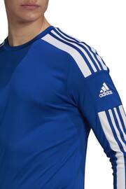 adidas Blue Football Squadra Long Sleeve T-Shirt - Image 4 of 7