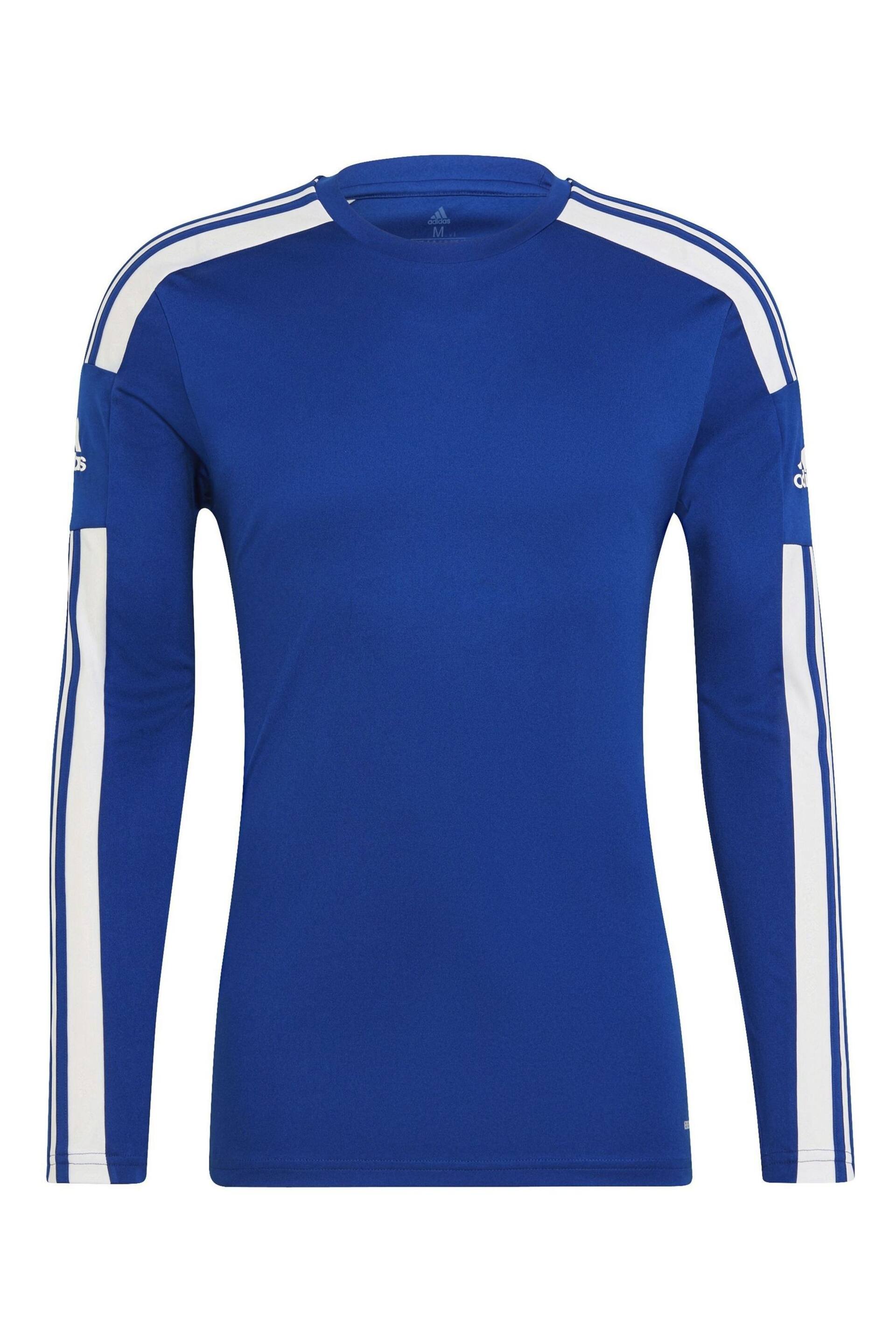 adidas Blue Football Squadra Long Sleeve T-Shirt - Image 6 of 7