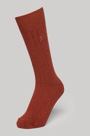 Superdry Red Organic Cotton Unisex Core Rib Crew Socks 3 Pack - Image 2 of 5