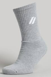 Superdry Blue Coolmax Sport Crew 3 PK Socks - Image 3 of 6