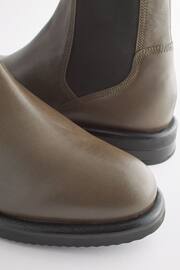 Khaki Green Regular/Wide Fit Forever Comfort® Leather Chelsea Boots - Image 4 of 5