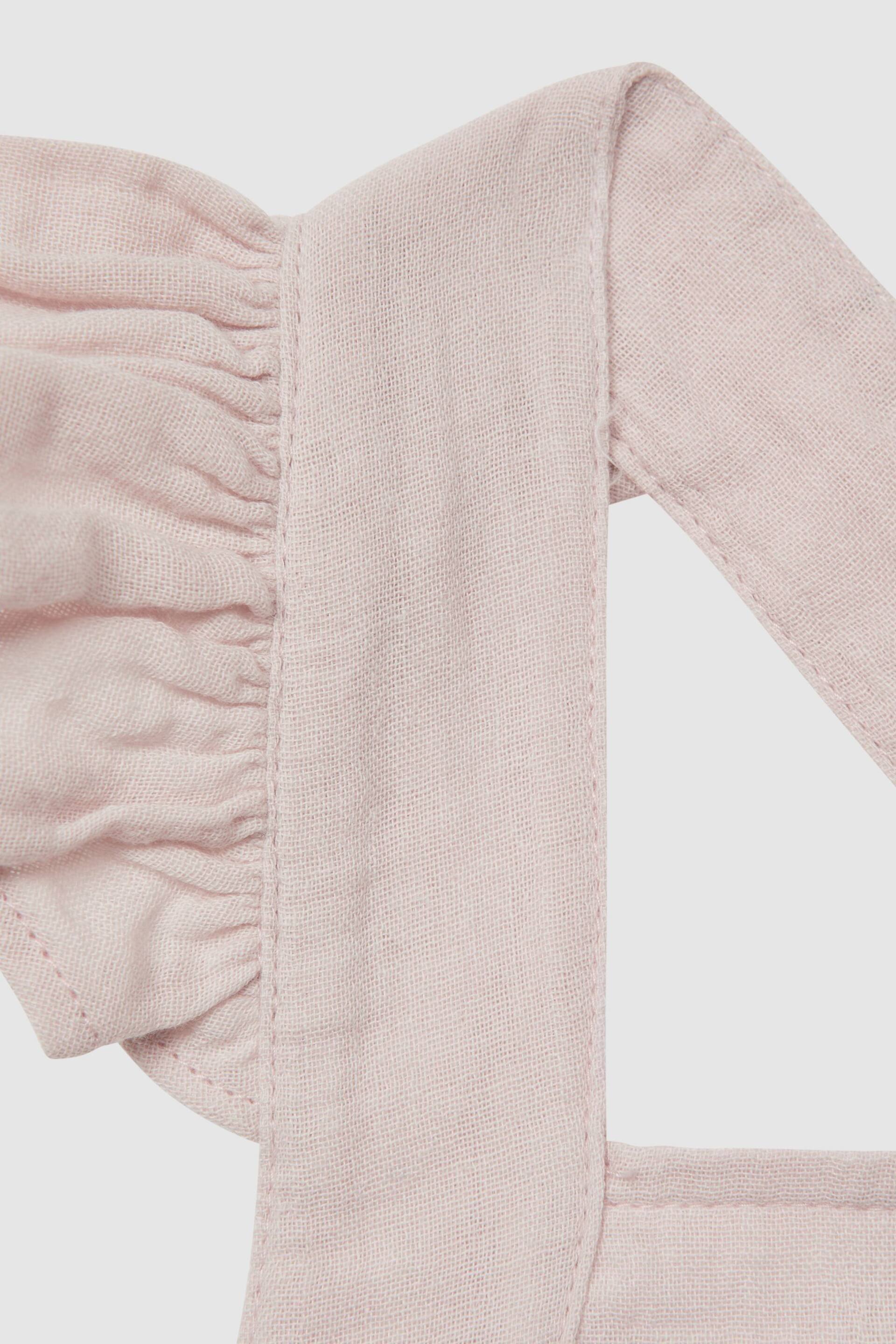 Reiss Pink Cerys Junior Cotton Cross Back Dress - Image 6 of 6
