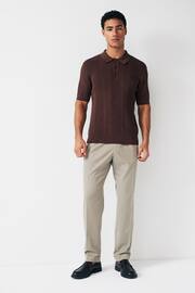 Fred Perry Brick Crochet Knitted Polo Shirt - Image 3 of 3
