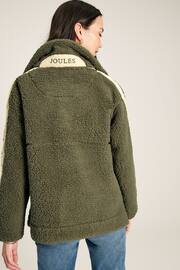 Joules Tilly Green Half Zip Borg Fleece - Image 2 of 8