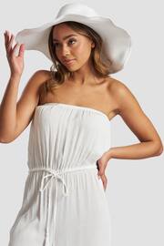 South Beach White Wide Brim Floppy Hat - Image 3 of 4