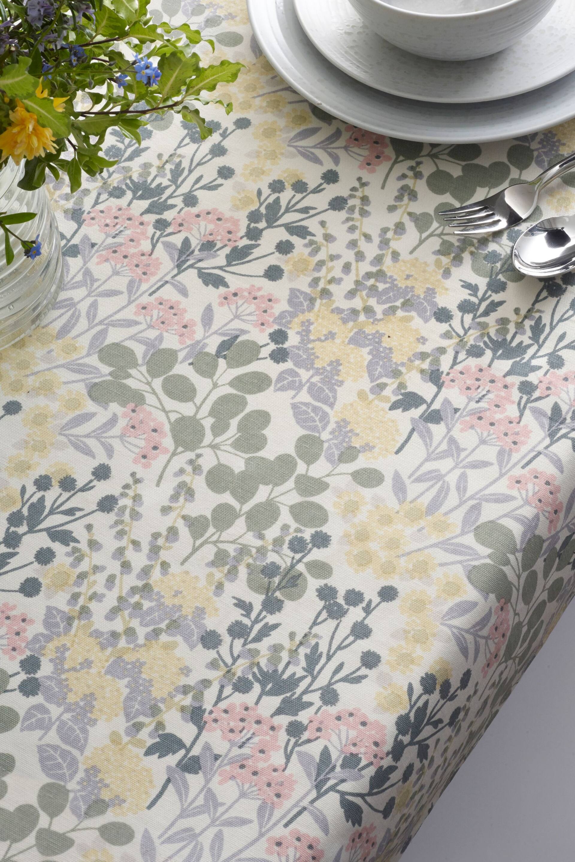 Nordic Esme Floral Wipe Clean Table Cloth With Linen - Image 3 of 3