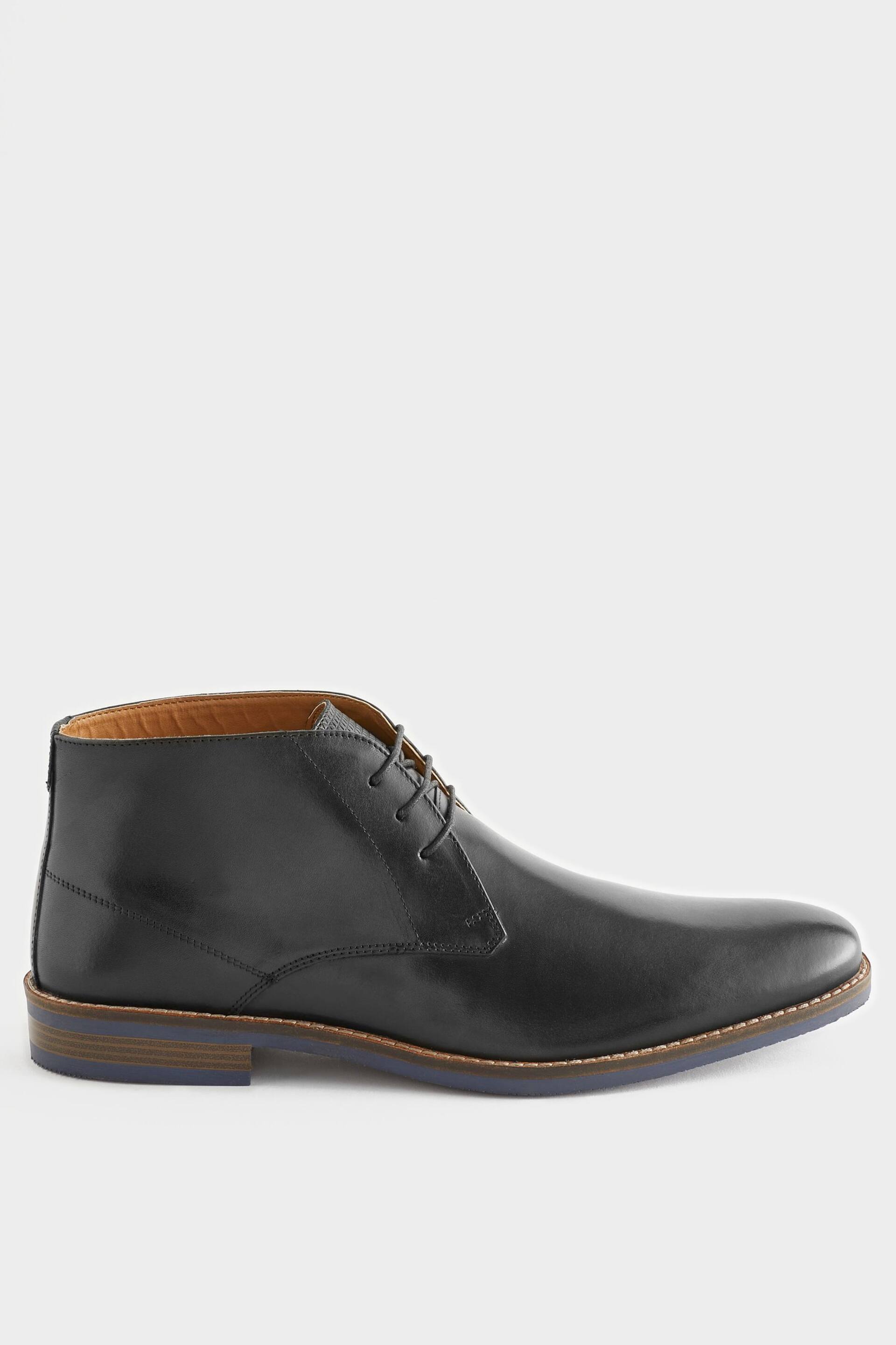 Black Leather Chukka Boots - Image 3 of 6