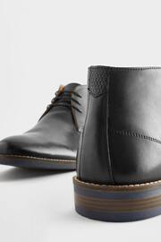 Black Leather Chukka Boots - Image 4 of 6