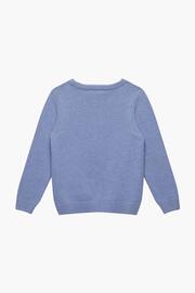 Trotters London Pale Blue Marl Bruce Bulldog Jumper - Image 3 of 4