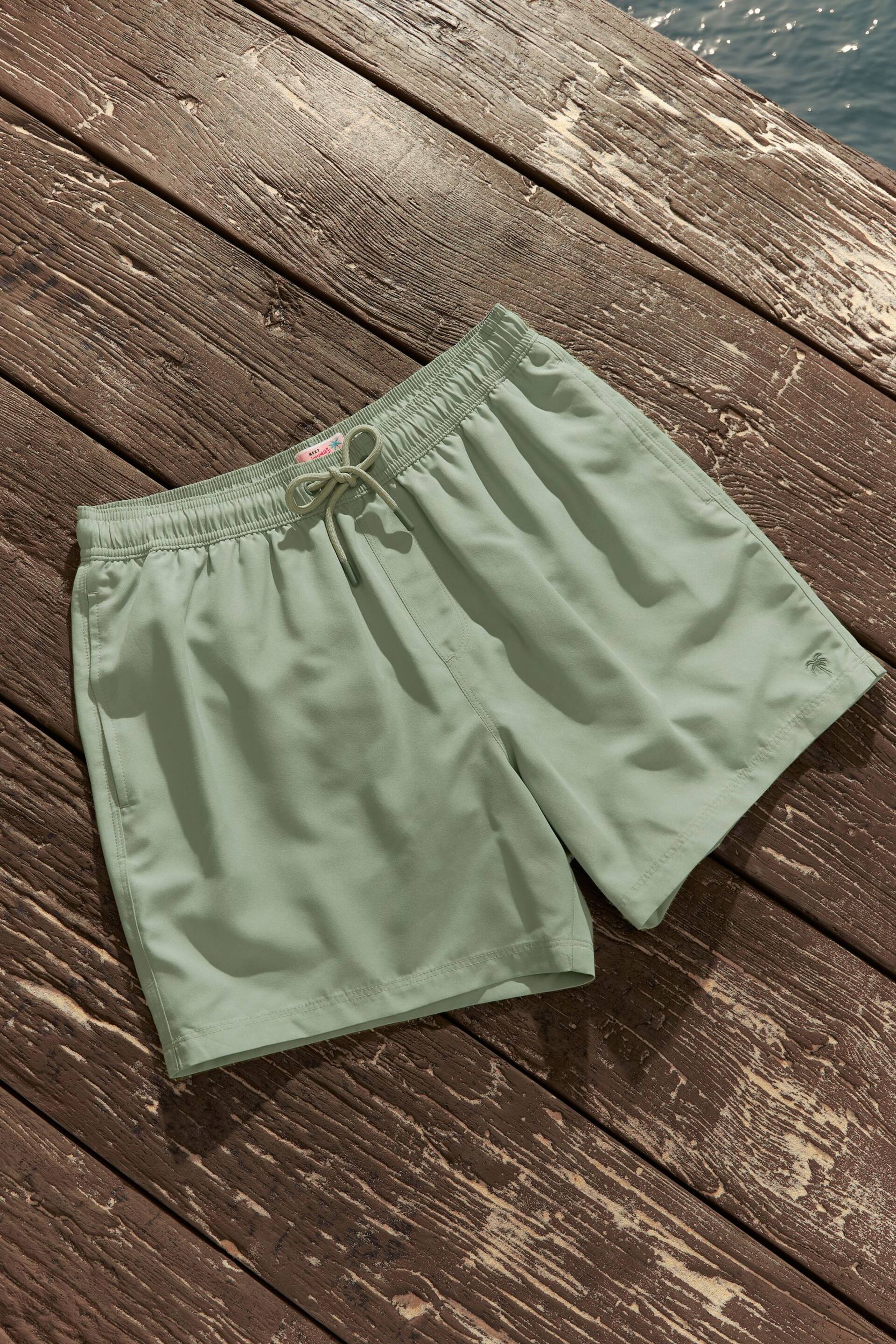 Light Green Palm Logo Essential Swim Shorts - Image 5 of 10