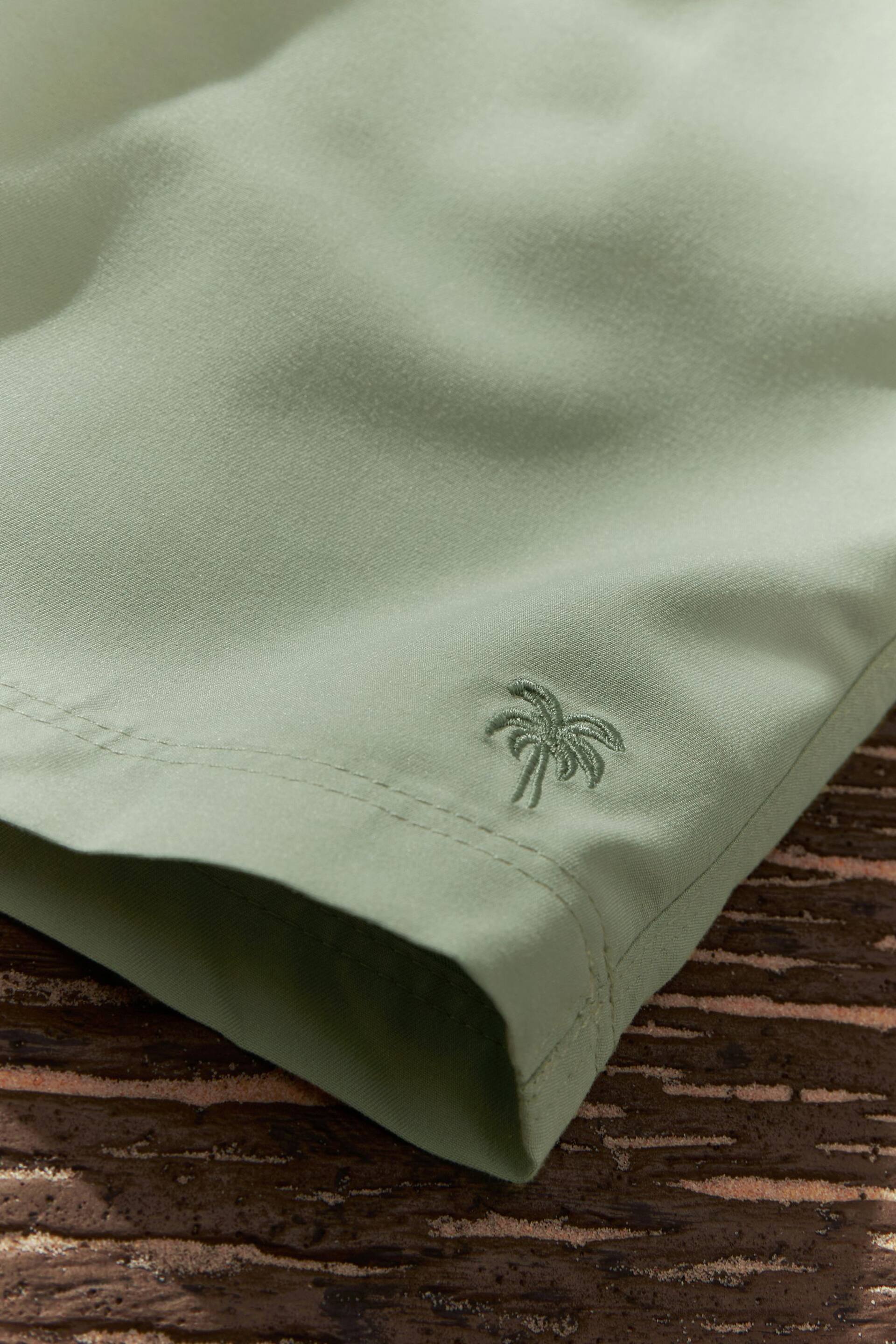 Light Green Palm Logo Essential Swim Shorts - Image 8 of 10