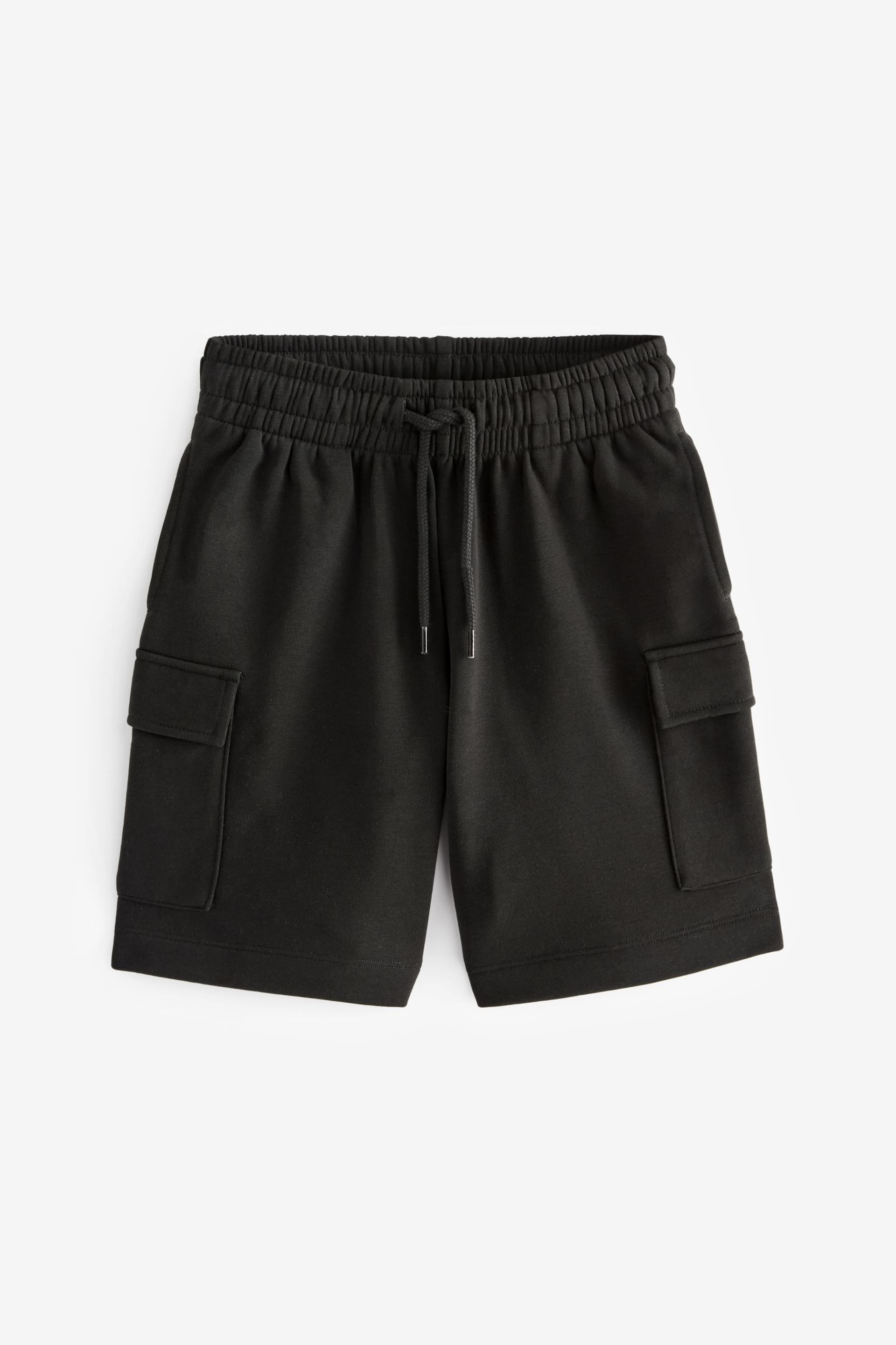 Black/Green 2 Pack Cargo Jersey Shorts (3-16yrs) - Image 3 of 4