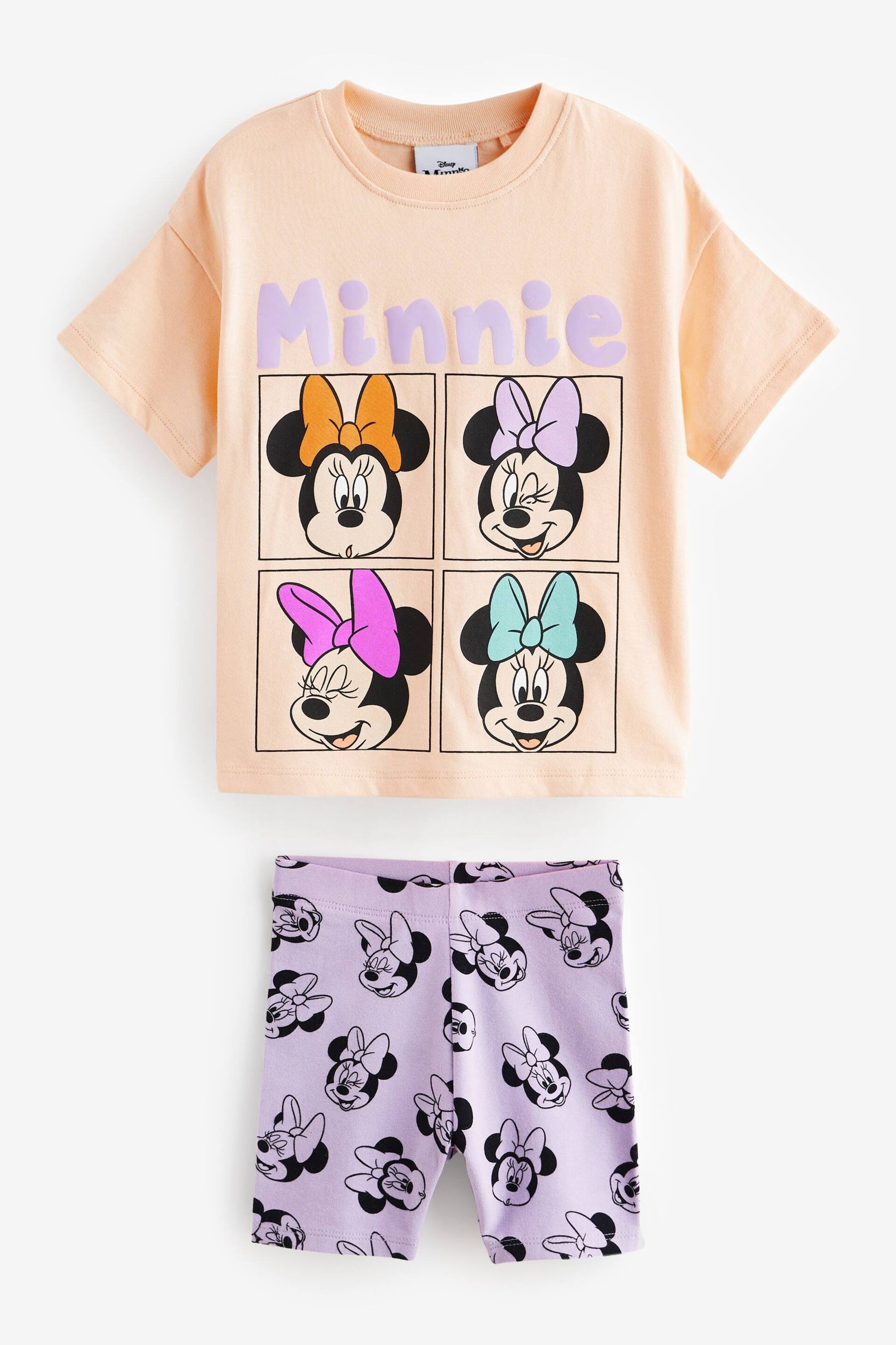 Orange Minnie Mouse Cycle Shorts and T-Shirt Set (3mths-7yrs) - Image 4 of 6