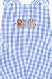 Trotters London Little Pale Gingham Augustus and Friends Alexander Bib Dungress - Image 4 of 4