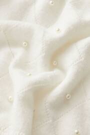 Ecru White Pearl Embellished Jumper - Image 7 of 7