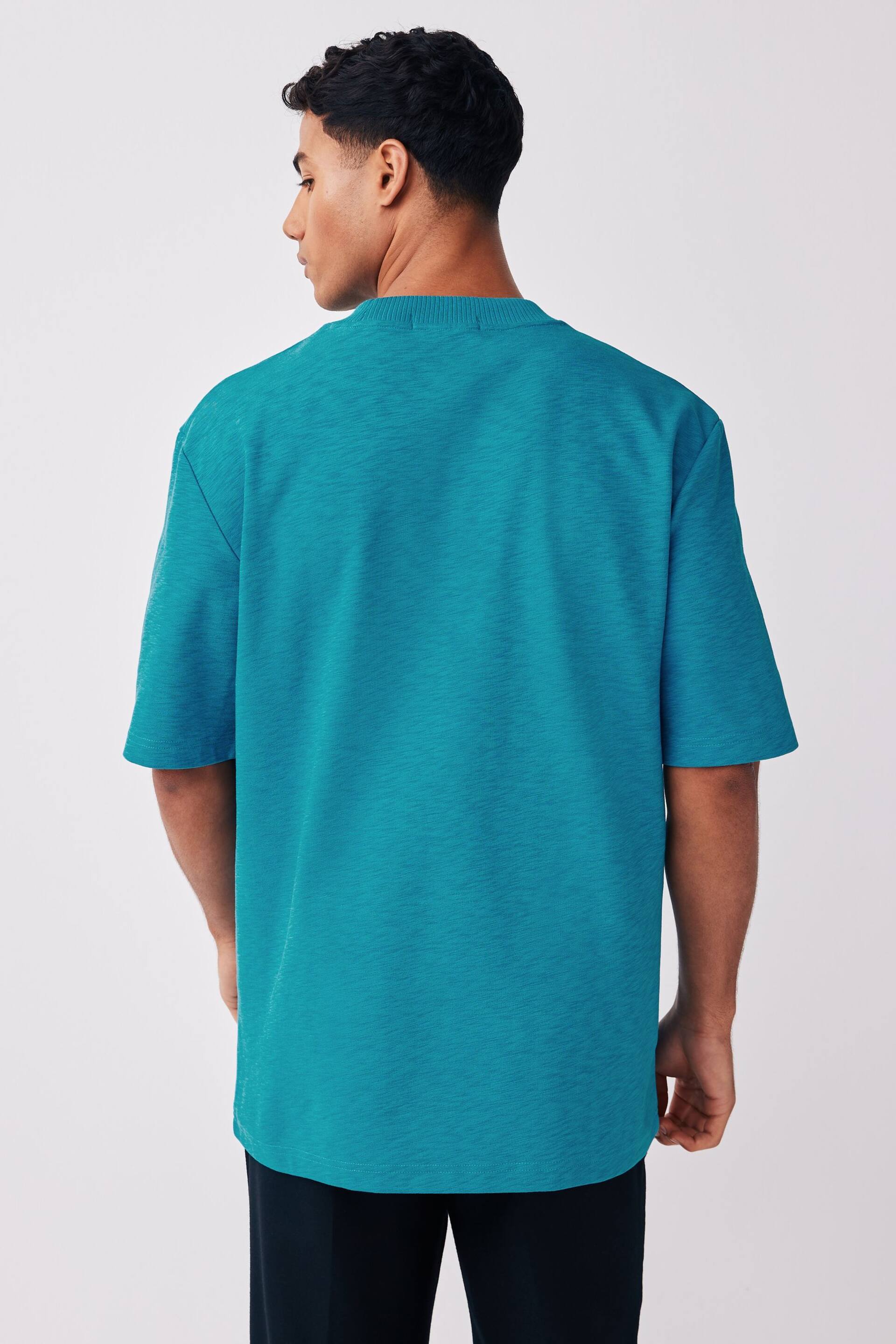 Fred Perry Relaxed Fit Slub Textured T-Shirt - Image 4 of 4
