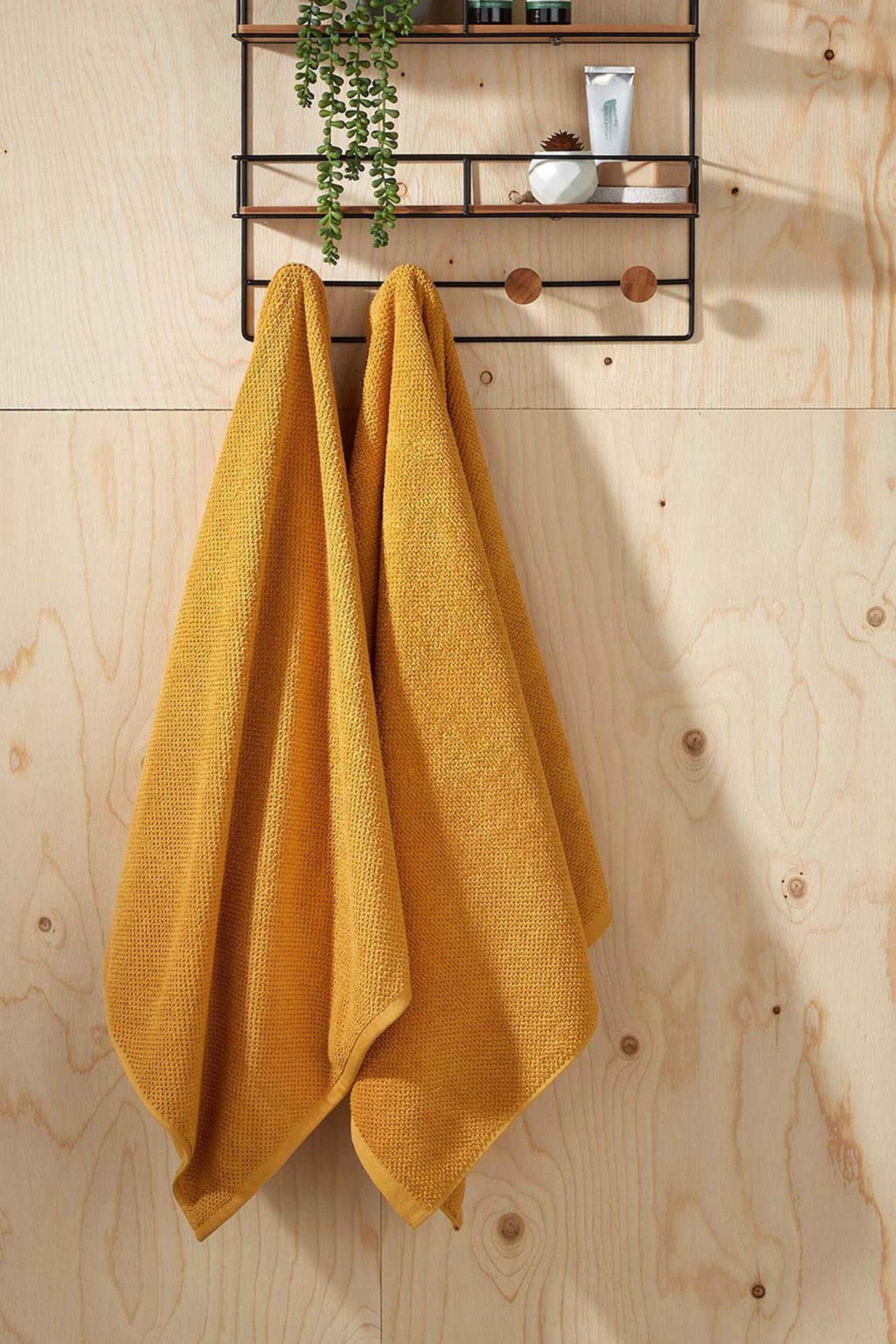 Christy Saffron Brixton - 600 GSM Cotton Textured Bath Towel - Image 1 of 4