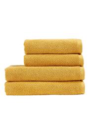 Christy Saffron Brixton - 600 GSM Cotton Textured Bath Towel - Image 3 of 4