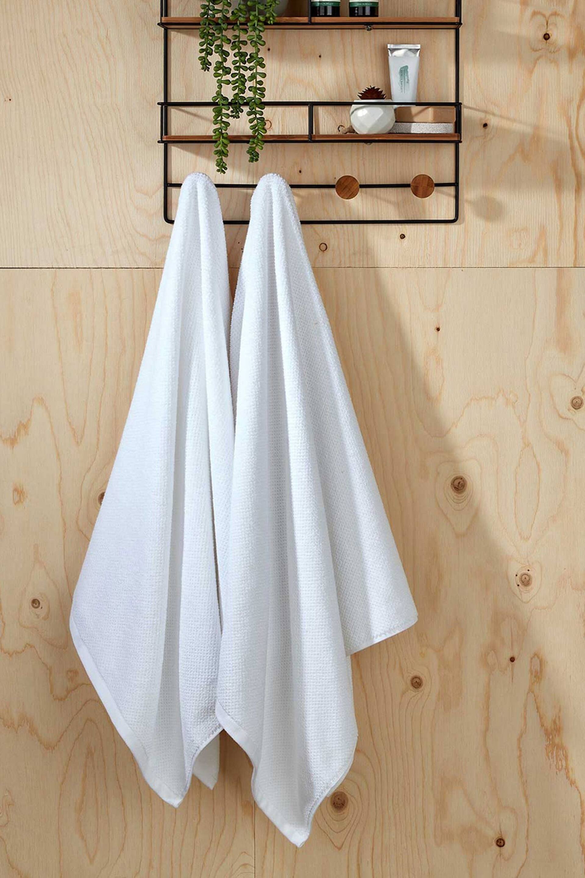 Christy White Brixton - 600 GSM Cotton Textured Bath Towel - Image 1 of 3