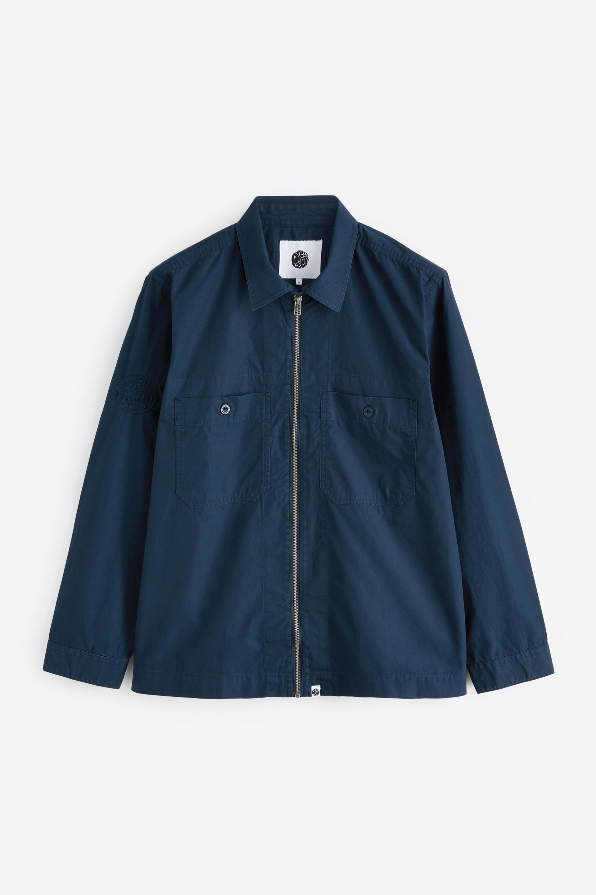 Pretty Green Navy Blue Boston Overshirt - Image 4 of 4