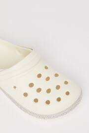 Lipsy White Slip On Glitter Clog Sandals - Image 3 of 4