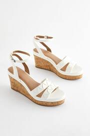 White Regular/Wide Fit Forever Comfort® Double Strap Wedges - Image 1 of 7