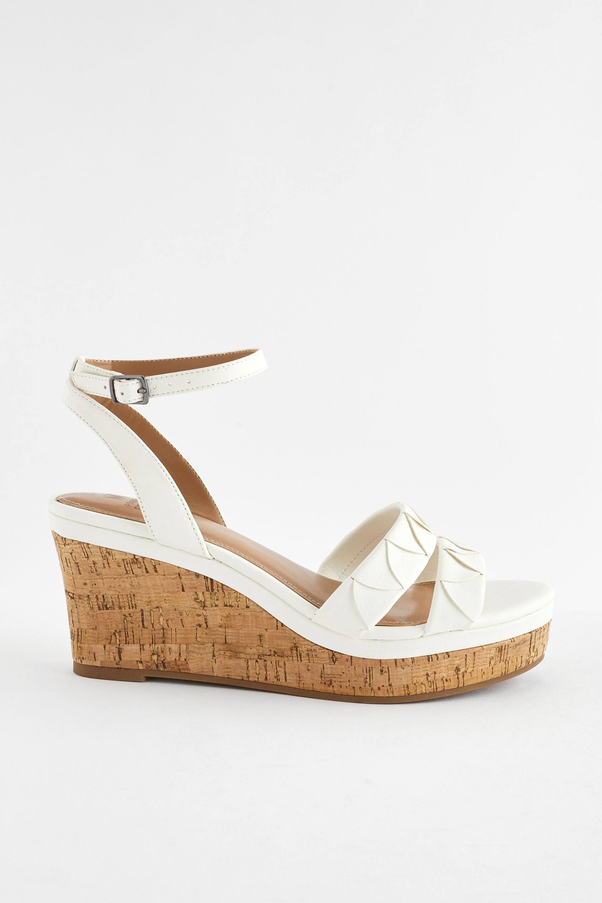 White Regular/Wide Fit Forever Comfort® Double Strap Wedges - Image 2 of 7