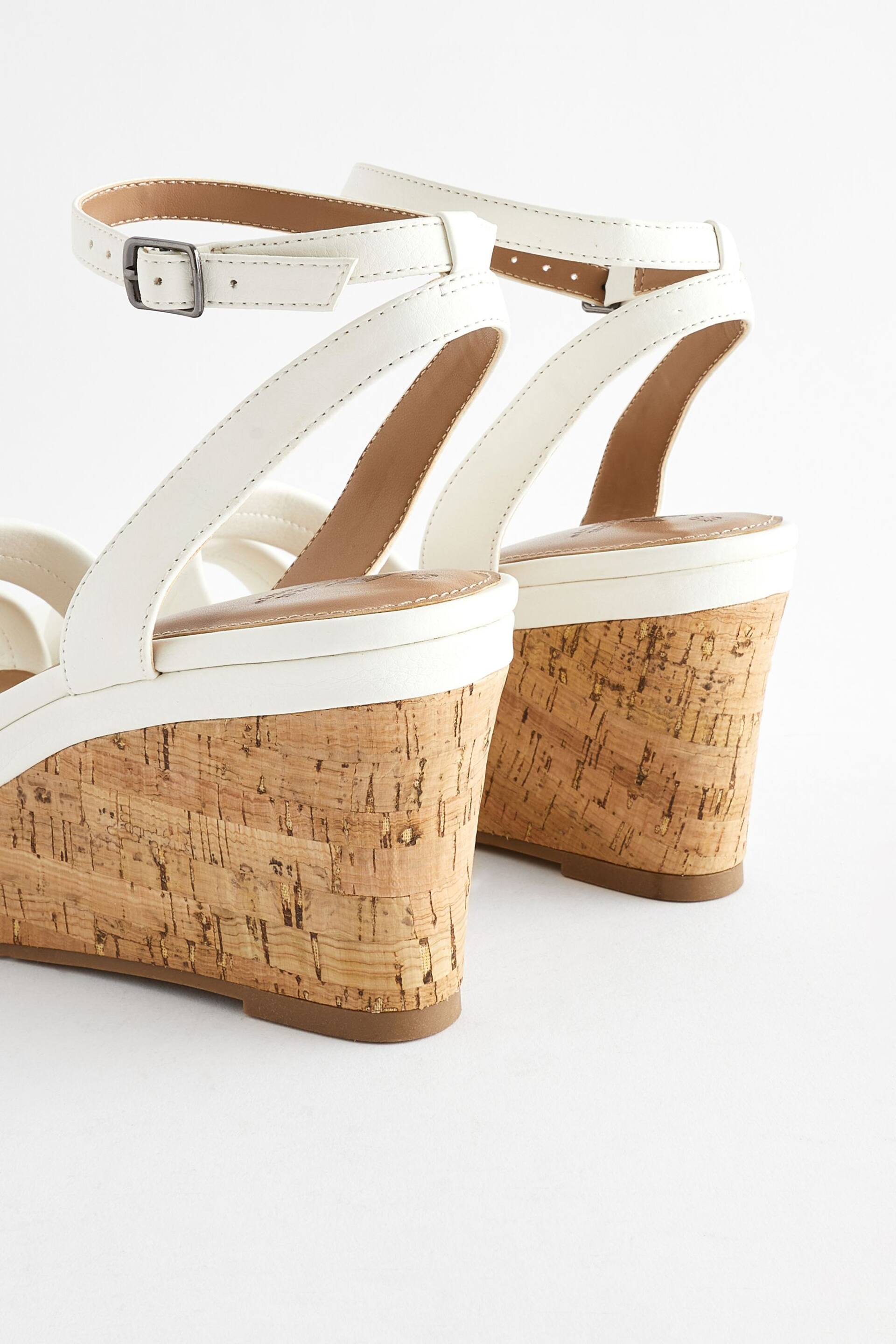 White Regular/Wide Fit Forever Comfort® Double Strap Wedges - Image 5 of 7