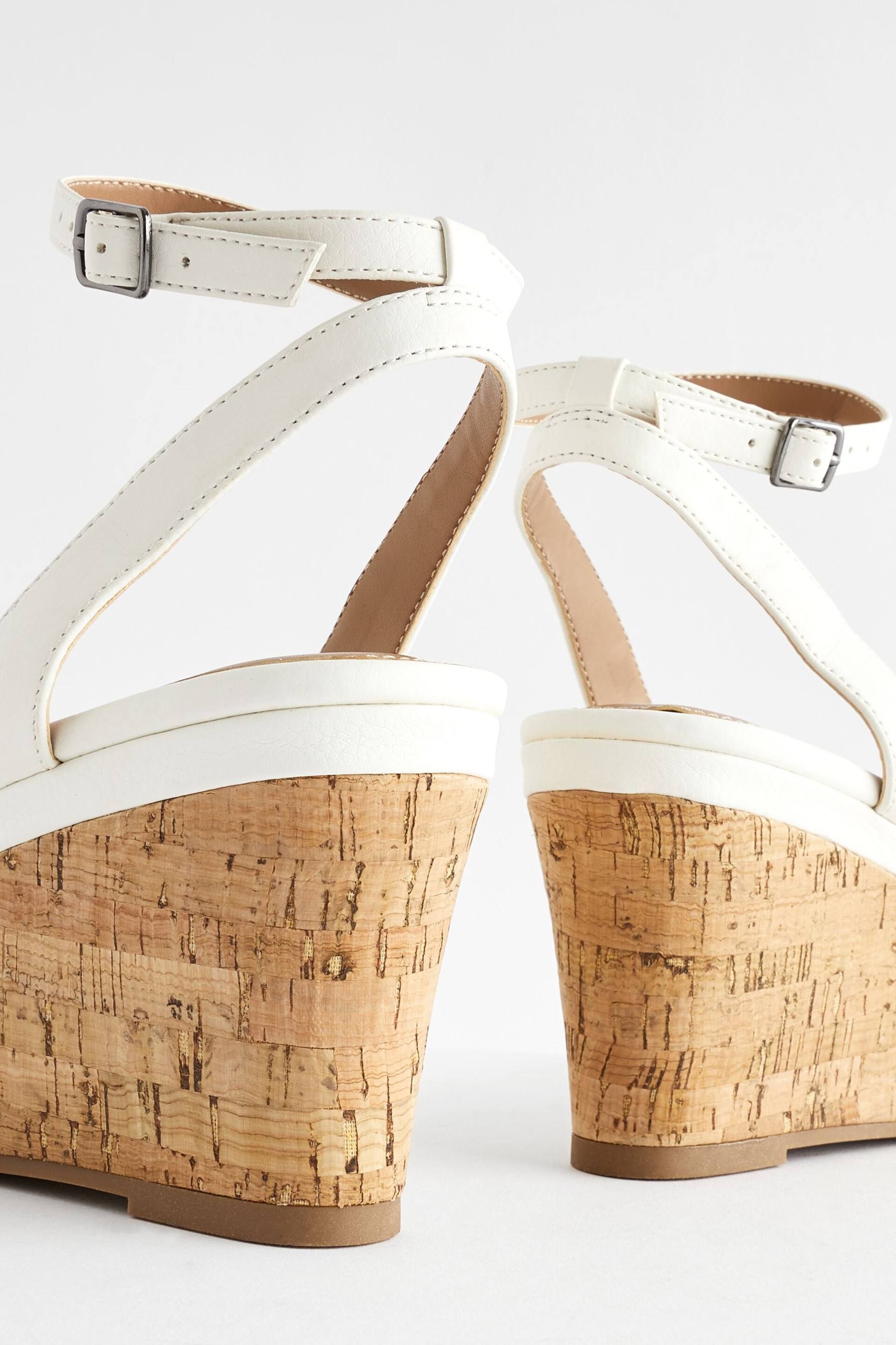 White Regular/Wide Fit Forever Comfort® Double Strap Wedges - Image 6 of 7
