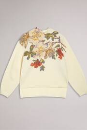 Ted Baker Cream Evhaa Printed Knitted Sweater - Image 5 of 7