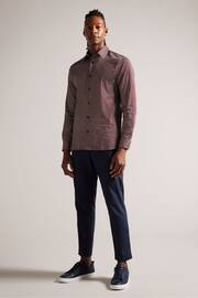 Ted Baker Red Laceby Geo Printed Shirt - Image 3 of 5