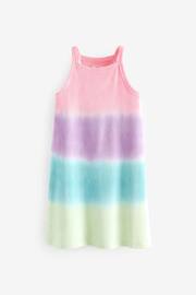 Rainbow Tie Dye Ribbed Racer Jersey Dress (3-16yrs) - Image 5 of 7