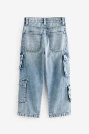 Bleach Wash Denim Multipocket Cargo Jeans (3-16yrs) - Image 6 of 7